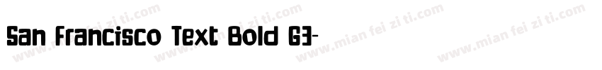 San Francisco Text Bold G3字体转换